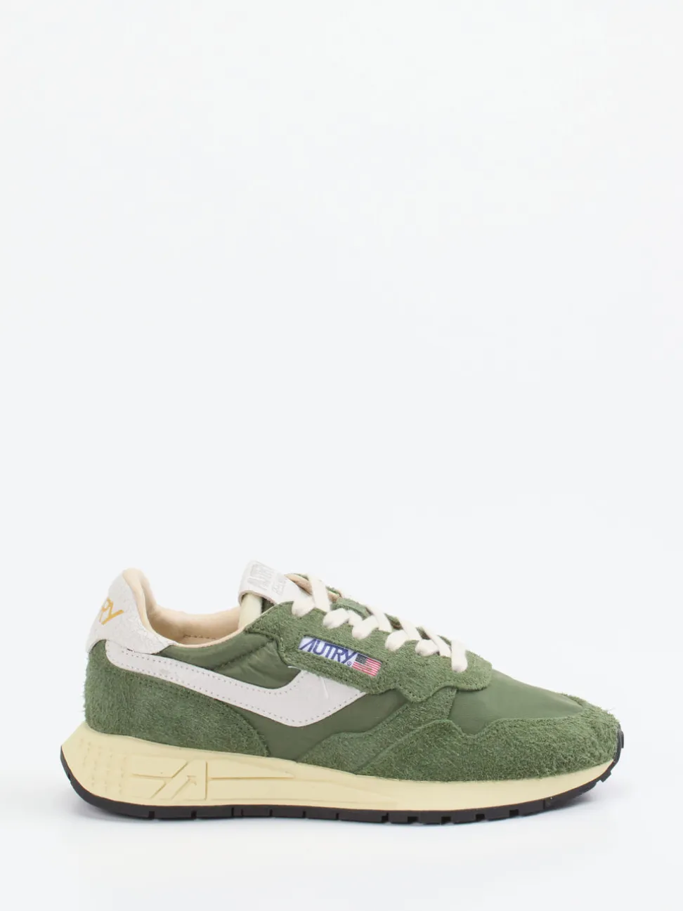 Autry – Retro-Sneaker aus Veloursleder und Nylon oliv