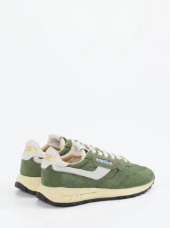 Autry – Retro-Sneaker aus Veloursleder und Nylon oliv
