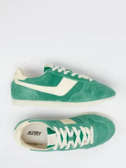 Autry – Retro-Sneaker aus Veloursleder grün