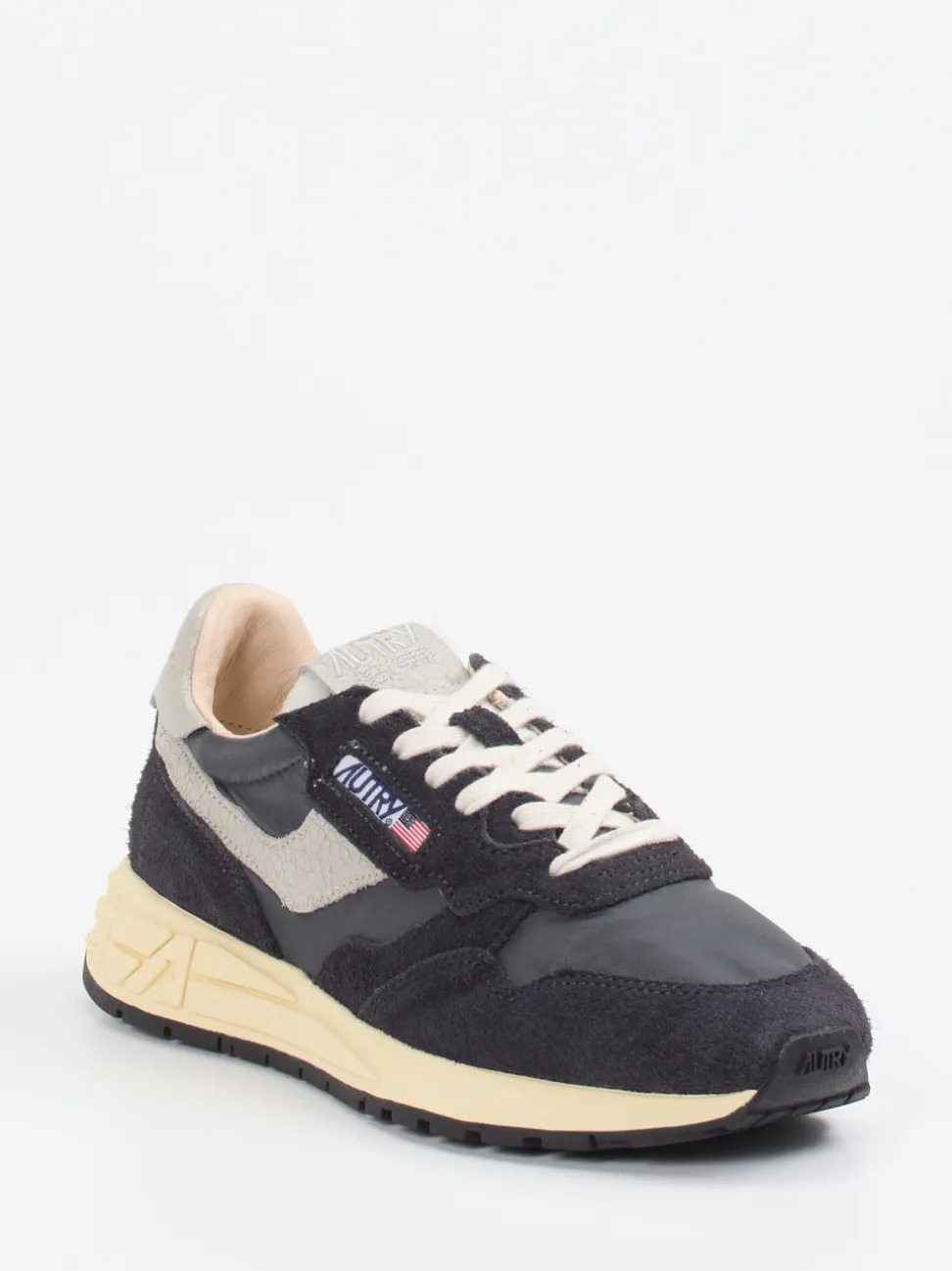 Autry – Retro-Sneaker aus Veloursleder in Anthrazit