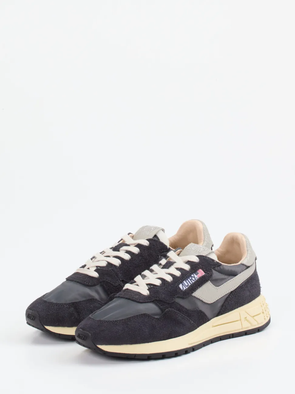 Autry – Retro-Sneaker aus Veloursleder in Anthrazit