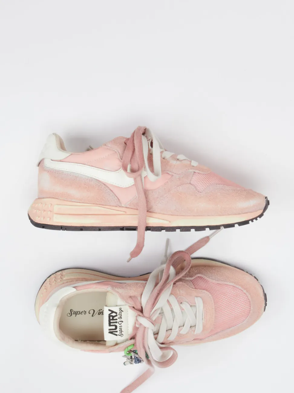 Autry – Retro-Sneaker aus Veloursleder rosa