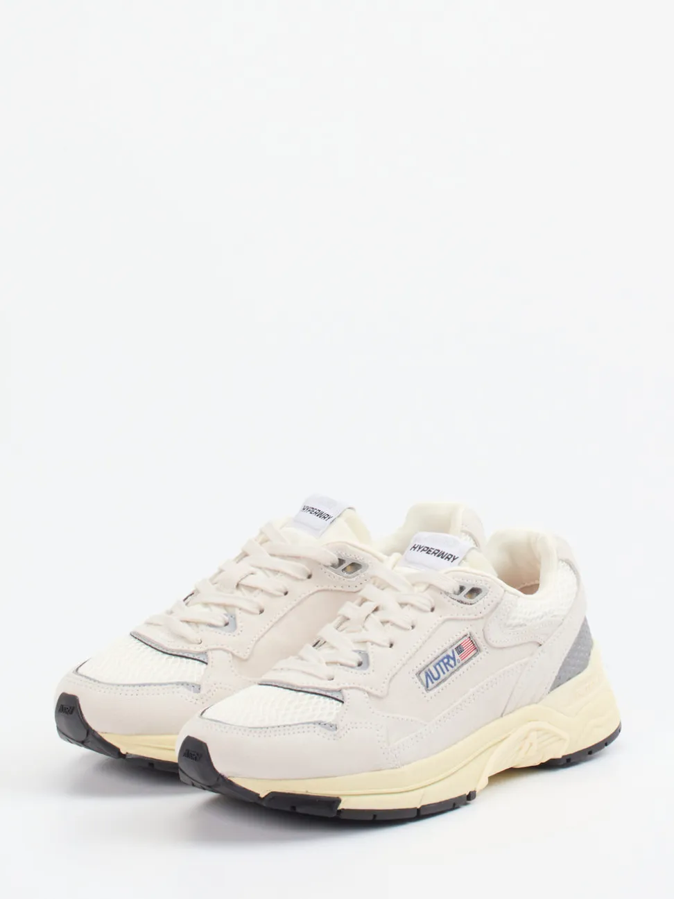 Autry – Retro-Sneaker aus Veloursleder und Mesh Beige