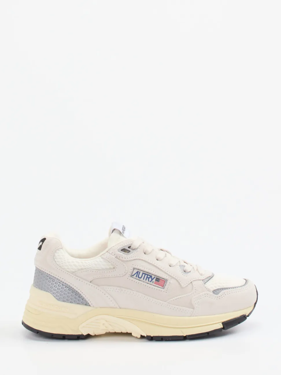Autry – Retro-Sneaker aus Veloursleder und Mesh Beige