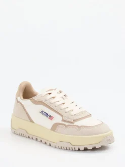 Autry – Sneaker aus Canvas und Leder Beige