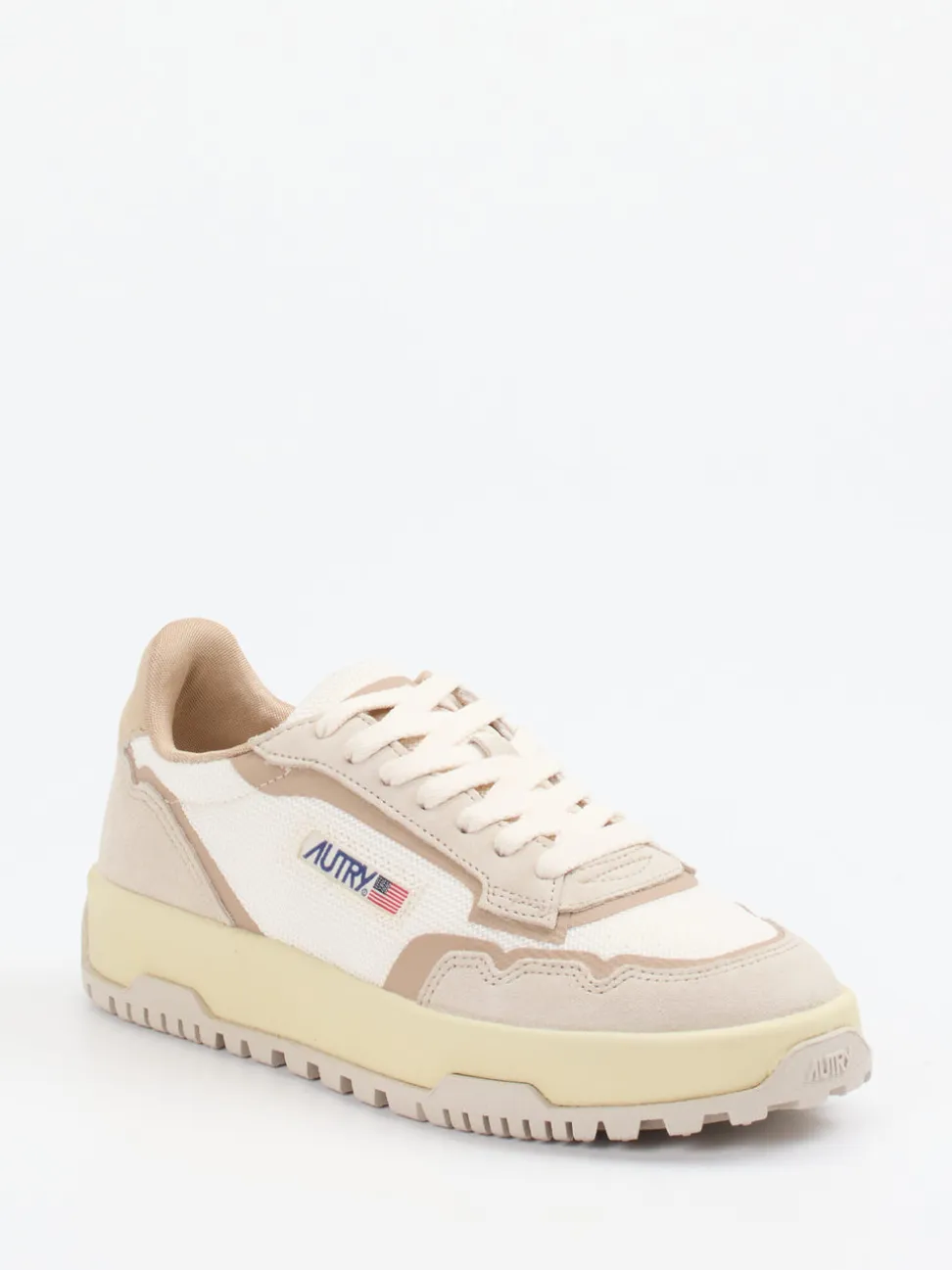 Autry – Sneaker aus Canvas und Leder Beige