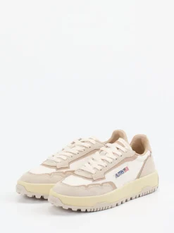 Autry – Sneaker aus Canvas und Leder Beige