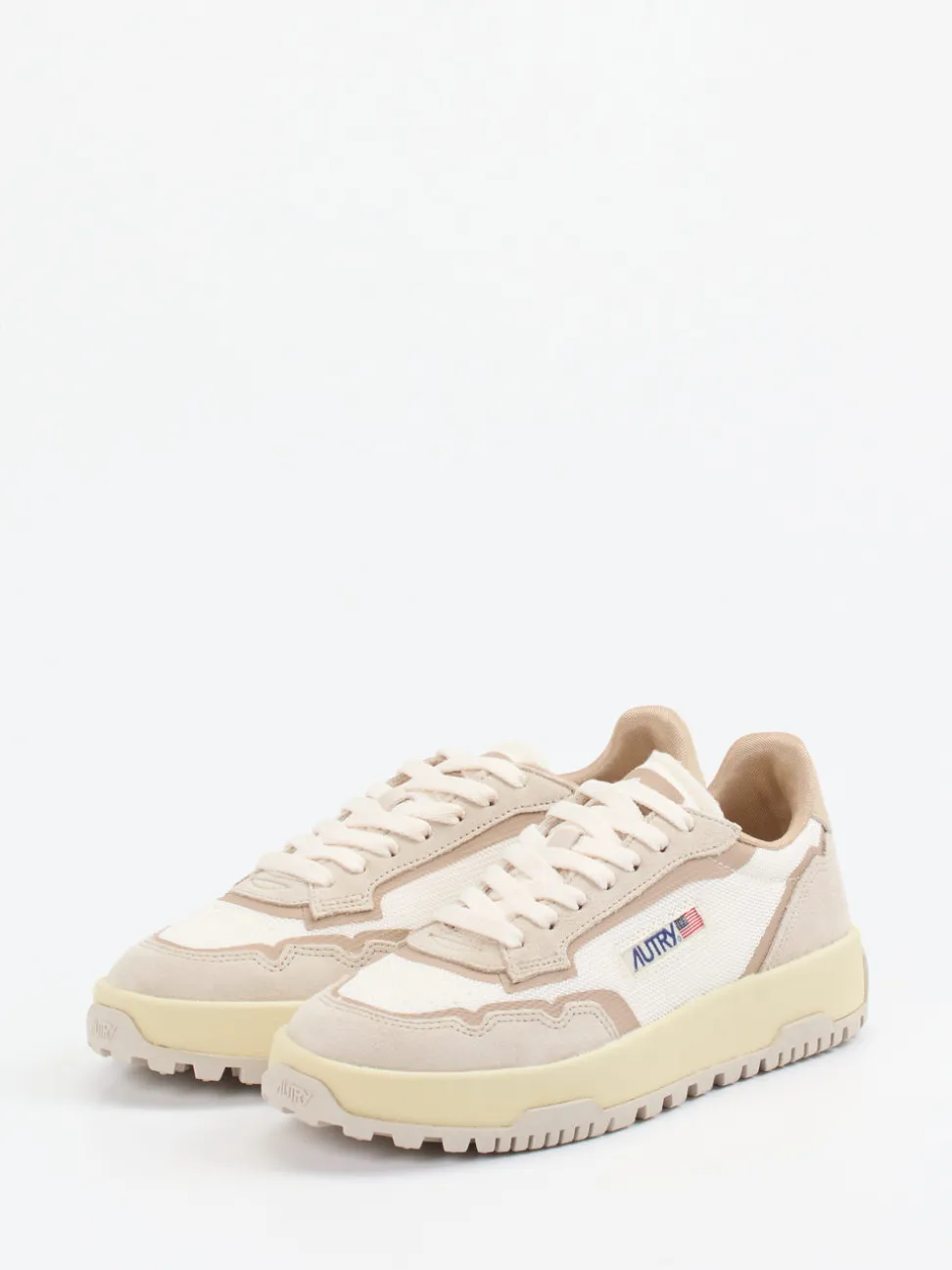 Autry – Sneaker aus Canvas und Leder Beige