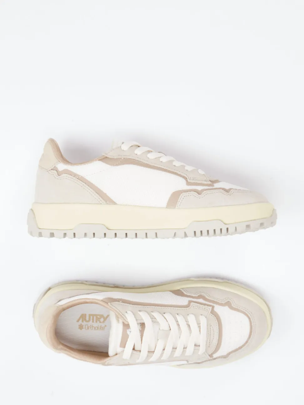 Autry – Sneaker aus Canvas und Leder Beige