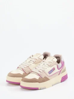 Autry – Sneaker aus Kalbleder Cremeweiß-Pink