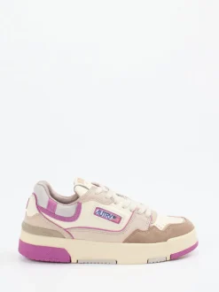 Autry – Sneaker aus Kalbleder Cremeweiß-Pink