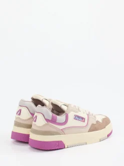 Autry – Sneaker aus Kalbleder Cremeweiß-Pink