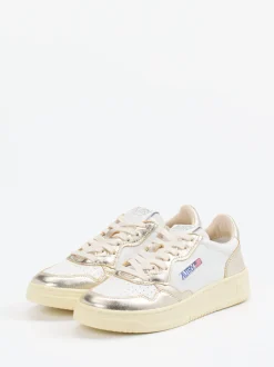 Autry – Sneaker aus Kalbleder Weiß Metallic