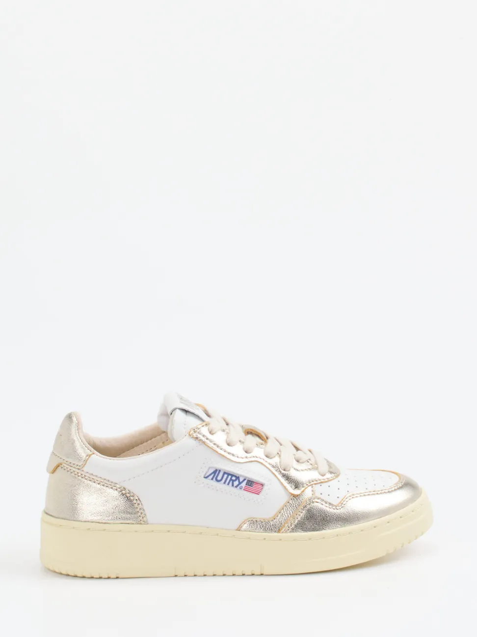 Autry – Sneaker aus Kalbleder Weiß Metallic