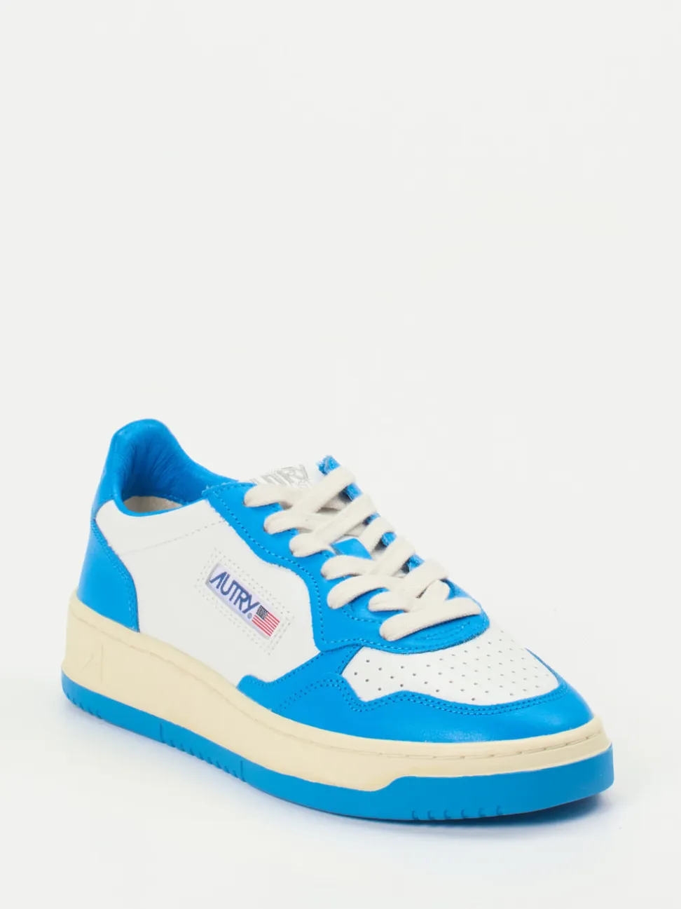Autry – Sneaker aus Kalbleder in Weiß-Blau