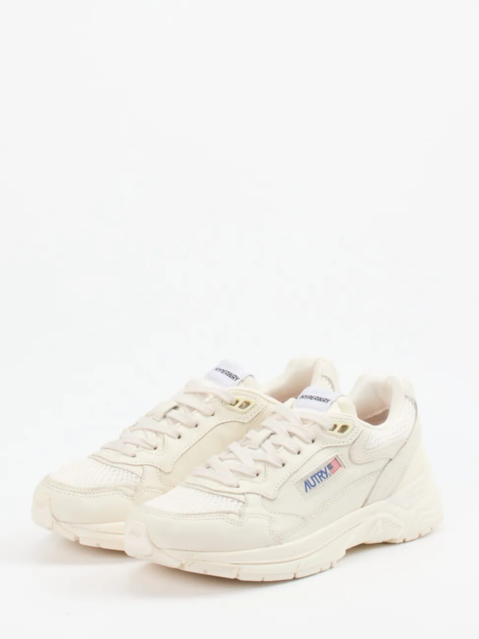Autry – Sneaker aus Kalbleder und Mesh cremeweiß