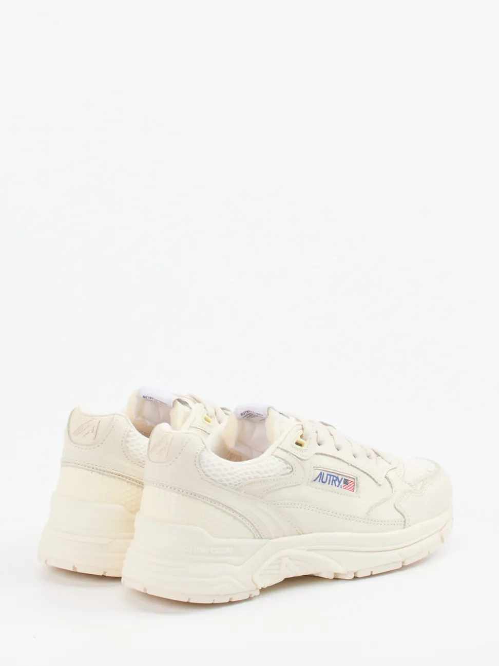 Autry – Sneaker aus Kalbleder und Mesh cremeweiß