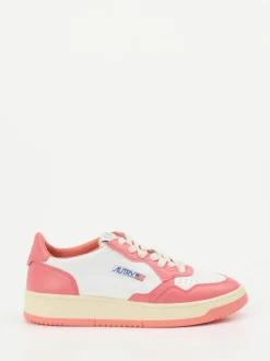 Autry – Sneaker aus Kalbleder Korallrosa-Weiß