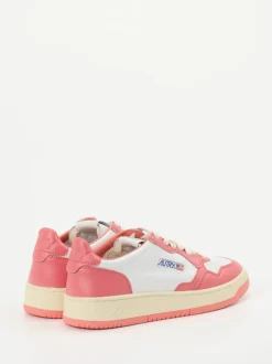Autry – Sneaker aus Kalbleder Korallrosa-Weiß