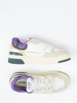 Autry – Sneaker aus Kalbleder in Beige-Multi