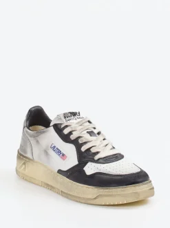 Autry – Sneaker aus Leder in Silbermetallic