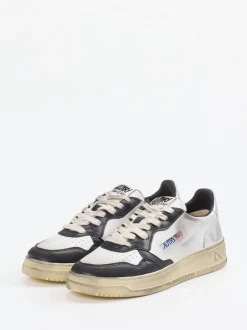 Autry – Sneaker aus Leder in Silbermetallic