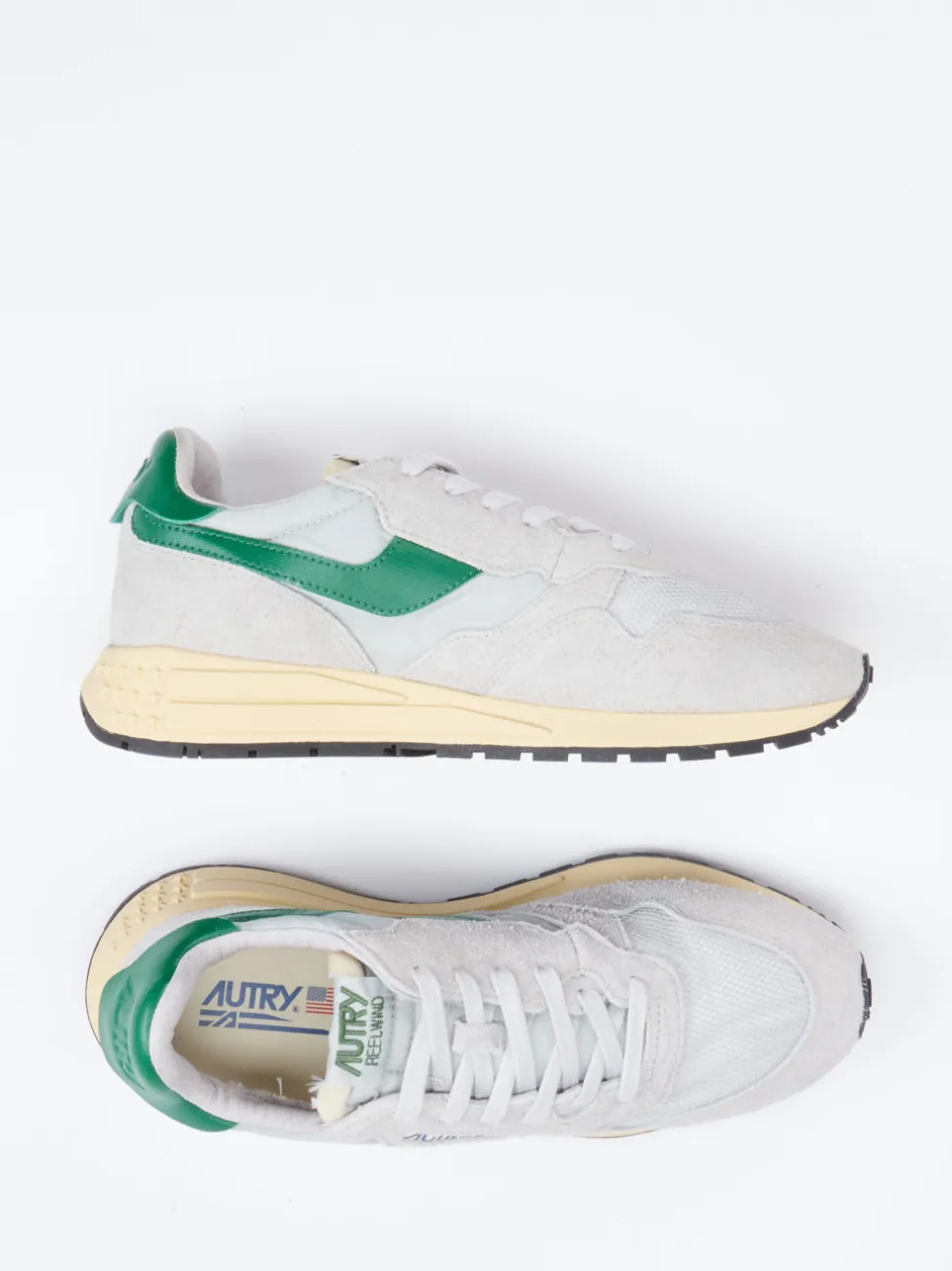 Autry – Sneaker aus Leder-Mix in Hellgrau