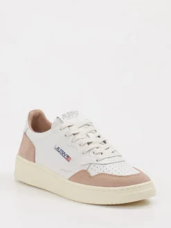 Autry – Sneaker aus Leder-Mix in Offwhite
