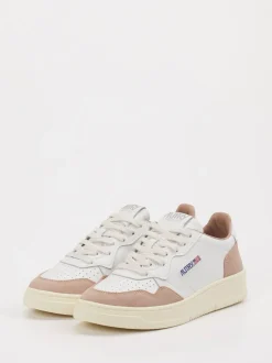 Autry – Sneaker aus Leder-Mix in Offwhite
