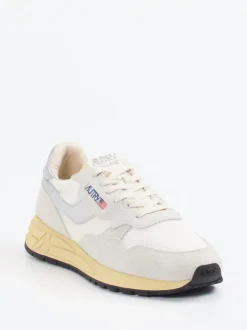 Autry – Sneaker aus Leder-Mesh-Mix in Beige