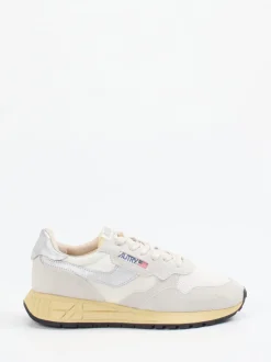 Autry – Sneaker aus Leder-Mesh-Mix in Beige
