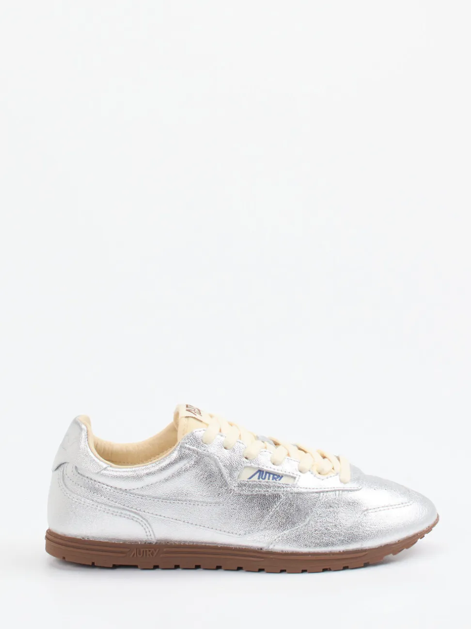 Autry – Sneaker aus Metallicleder silberfarben