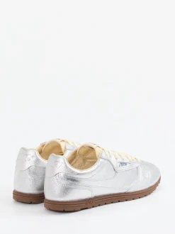 Autry – Sneaker aus Metallicleder silberfarben