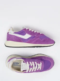 Autry – Sneaker aus Velour/Textil in Violett