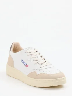 Autry – Sneaker aus Velours- und Glattleder Weiß