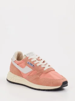 Autry – Sneaker aus Veloursleder und Textil Korallrosa
