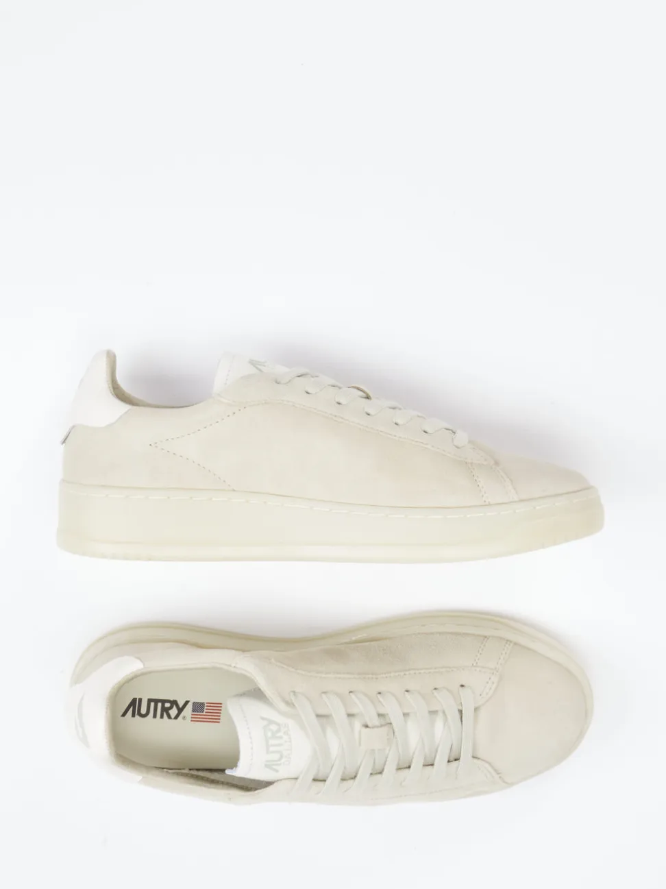 Autry – Sneaker aus Veloursleder in Beige
