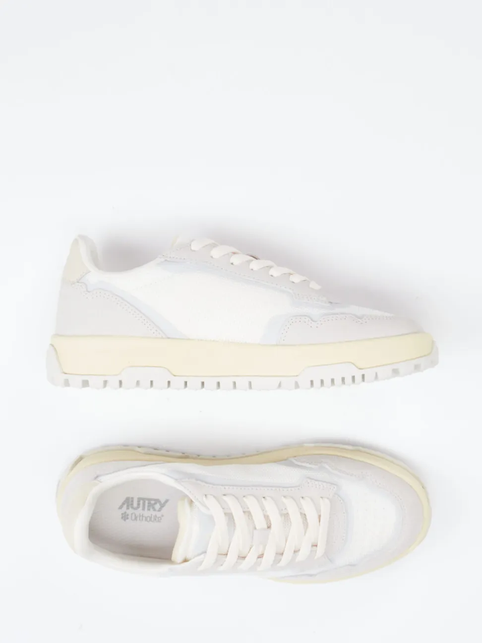 Autry – Sneaker aus Veloursleder und Mesh Beige