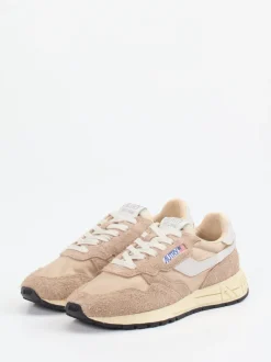 Autry – Sneaker aus Velour/Textil in Beige