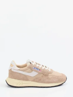 Autry – Sneaker aus Velour/Textil in Beige