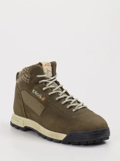 Autry – Sneakerboots aus Veloursleder olivgrün