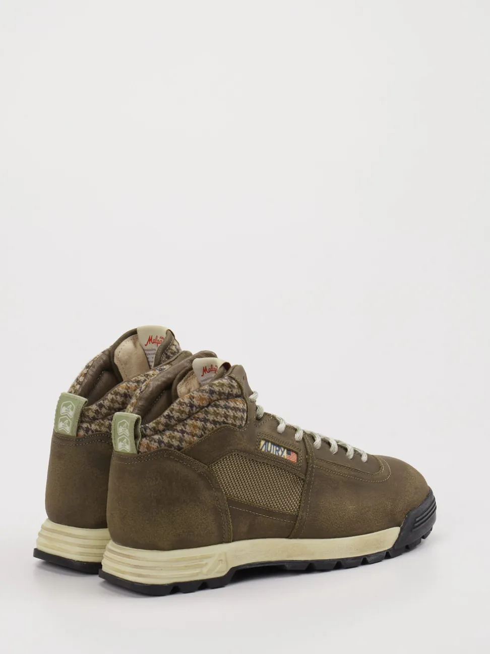 Autry – Sneakerboots aus Veloursleder olivgrün