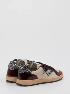 4B12 – Sneaker aus Velour- und Glattleder beige