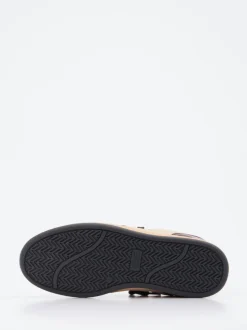 4B12 – Sneaker aus Velour- und Glattleder beige