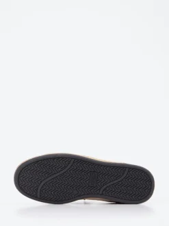 4B12 – Sneaker aus Velour/Leder mit Glitzerdetail
