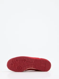 Back 70 – Retro-Runners aus Nylon und Veloursleder rot