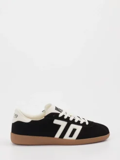 Back 70 – Retro-Sneaker aus Kalbleder schwarz