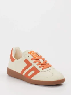 Back 70 – Retro-Sneaker aus Kalbleder cremeweiß