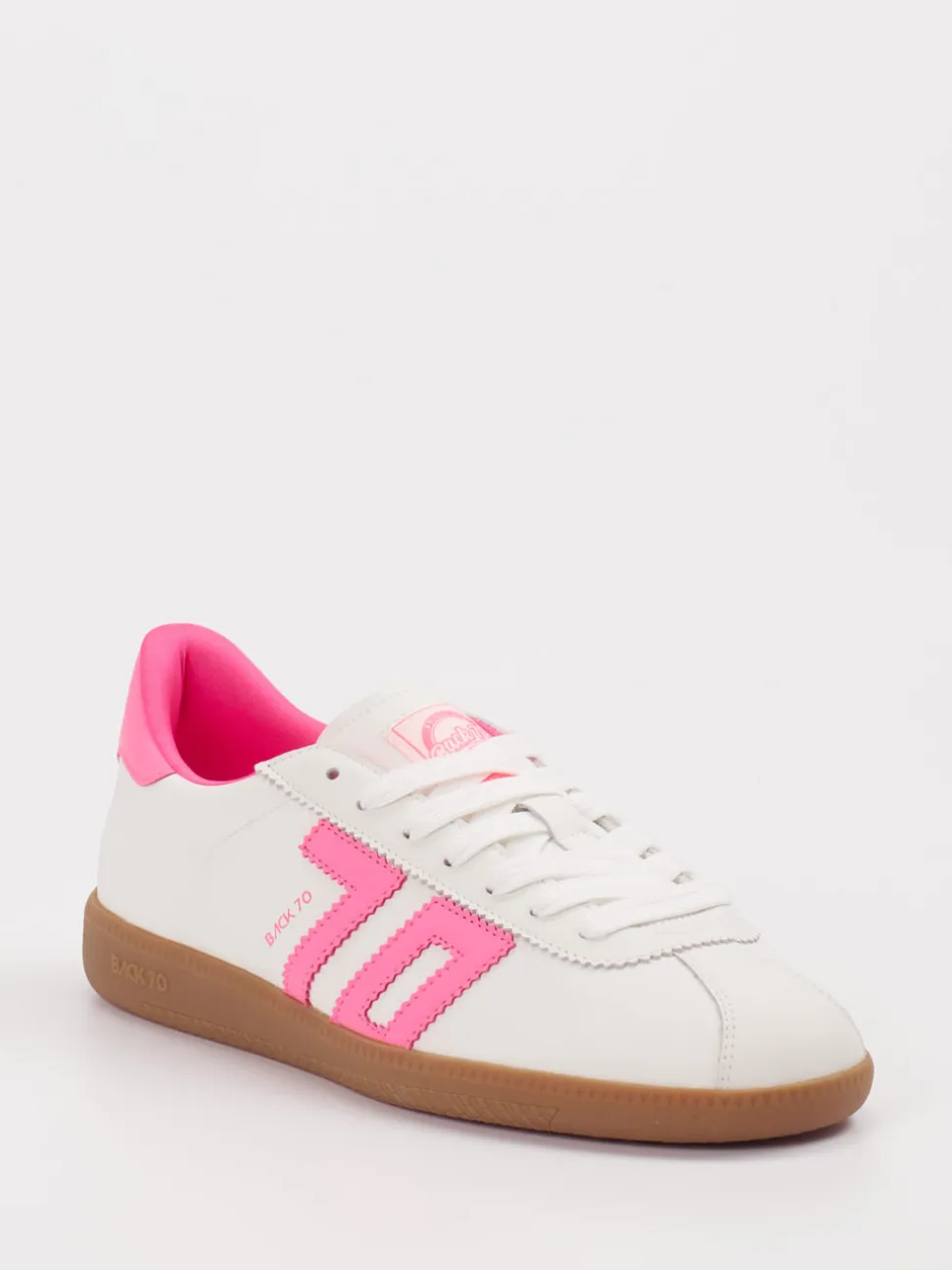 Back 70 – Retro-Sneaker aus Leder in Weiß und Pink