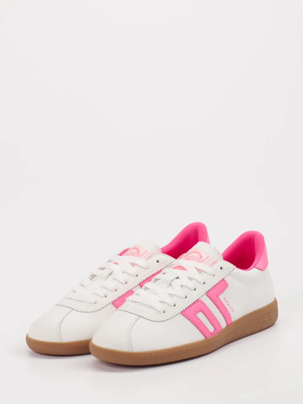 Back 70 – Retro-Sneaker aus Leder in Weiß und Pink